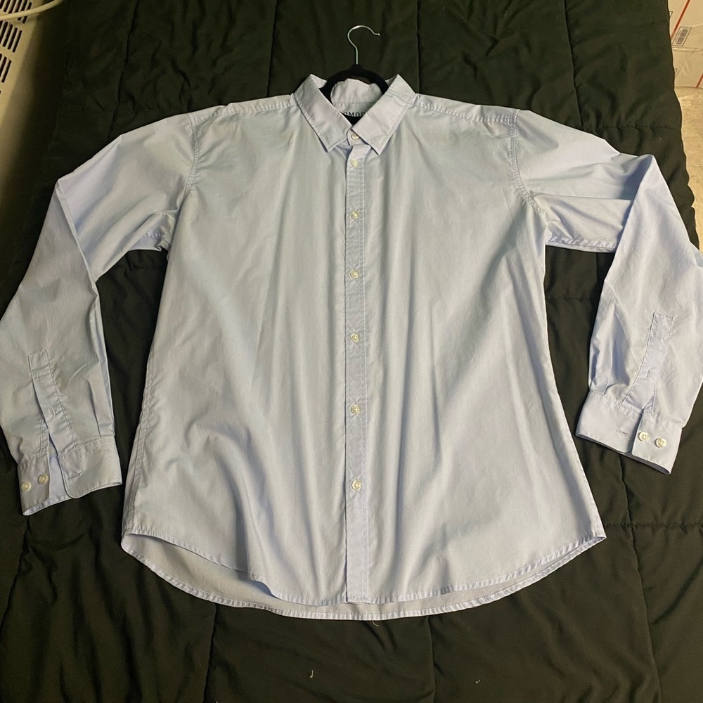 SMOG Light Blue Slim Fit Dress Shirt
